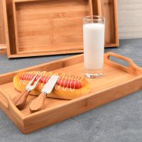 FL Large Wooden Tray Organizer, Serving Tray for Breakfast, Drinks, Snack, Coffee Table and Home Decoration Tray With Handles