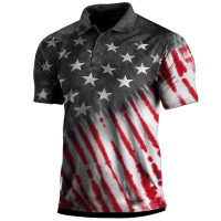 Short Sleeve Polo Shirt 3d National Flag Pattern  Clothing Mens Vintage O-neck T-shirt Man Oversized Street Holiday Wear Tops