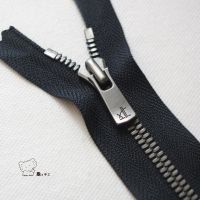 ❂❆ DIY handmade leather bag pocket shoes boots pull lock accessories 5 ancient silver corn tooth EXCELLA zipper 16 50cm