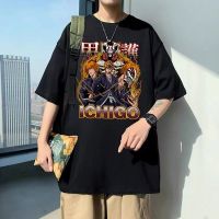 Anime Bleach Ichigo Kurosaki Graphic Tshirt Short Sleeve Men Fashion Harajuku T-Shirts Summer MenS Manga Merch Y2K Tees