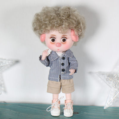 Dream Fairy 112 BJD No.2 DODO Pigies Doll with hair 14cm mini doll 26 joint body Cute children gift toy ob11