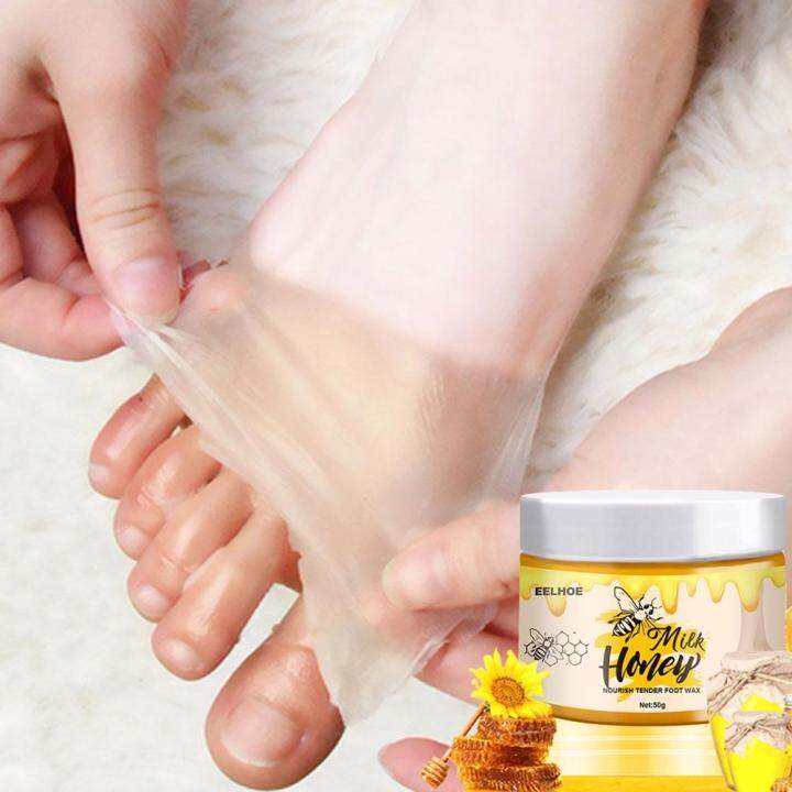 50g Milk Honey Wax Foot Mask Exfoliating Dead Skin Foot Reduce