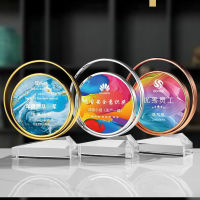 【NEW】【Penghantaran Privasi Tinggi】 Factory Direct Sales Metal Crystal Trophy Creative Design High-End Annual Meeting Commemorative Gift Team Excellent Staff Decoration