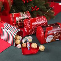 Christmas Supplies Christmas Candy Box Gift Box Craft Iron Storage Box Organizer Tin Box Mailbox Xmas Christmas Tree Ornaments Storage Boxes