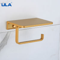 ULA Toilet Paper Holder Bathroom Wall Mount WC Paper Phone Holder Shelf Towel Roll Shelf Paper Dispenser Pull and Tear