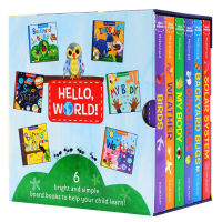 Hello World English original English childrens picture book cardboard book boxed 6 hardcover 3-6-year-old enlightenment books