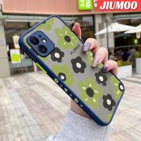 เคส JIUMOO สำหรับ iPhone 11 11 Pro 11 Pro Max จิตรกรรมภาพการ์ตูนลายดอกไม้ขอบสี่เหลี่ยมด้านข้างบางดีไซน์ใหม่กันกระแทกมีน้ำค้างแข็งโปร่งใสแข็งเคสมือถือปลอกซิลิโคนคลุมทั้งหมดป้องกันกล้อง Softcase