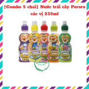 Combo 5 chai Nước trái cây Pororo Paldo Hàn Quốc 235ml