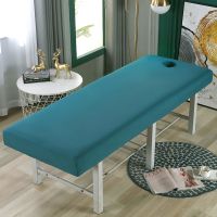 Anti Slip Waterproof Oilproof Massage Table Bed Fitted Sheet Elastic Cover Rubber Band Massage SPA Bed Cover with Hole Sabanas