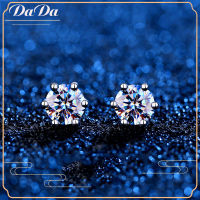 100% Original 925 เงินสเตอร์ลิงต่างหู Moissanite Diamond Six Claw Girls ต่างหูเพชรแท้แฟน Gift