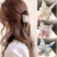 Korea Acetate Butterfly Grip Hair Clip/ Elegant Super Fairy Mermaid Ji Hairpin/ Girls Vintage Colorful Crab Barrette