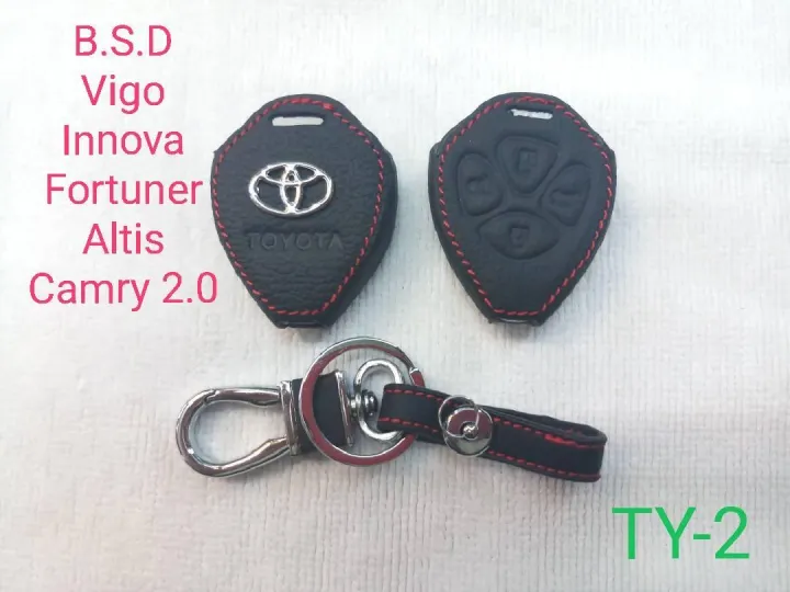 AD.ซองหนังสีดำใส่กุญแจรีโมทตรงรุ่น TOYOTA  vigo/fortuner/altis/camry 2.0/innova(TY2)