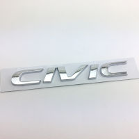 ชุดเครื่องแต่งกายรูปพิซซ่าสำหรับ CIVIC Honda 10th โลโก้หลังรถรุ่น8th 9th ป้ายสติกเกอร์ด้านหลังลำต้นตกแต่งรถยนต์สีเงิน