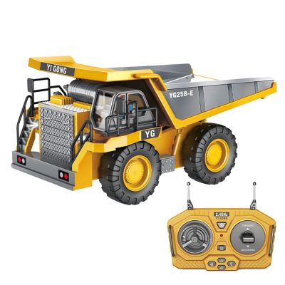 1:24 9 Channels RC Alloy Dump Truck Car Engineering Vehicle Remote Control Aluminum Alloy Car