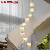 ﺴ Sunmeiyi Nordic K9 โคมไฟ LED คริสตัลสีดําสไตล์โมเดิร์นสําหรับแขวนตกแต่งบ้านห้องนั่งเล่น