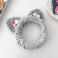 Headbands Ears Bands Shower Bow Cat Animal Fleece Plush Coral Makeup Facial Women