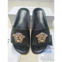 100% Original Quality  Fashion New Womens Mens Versace Leather Sandals slippers