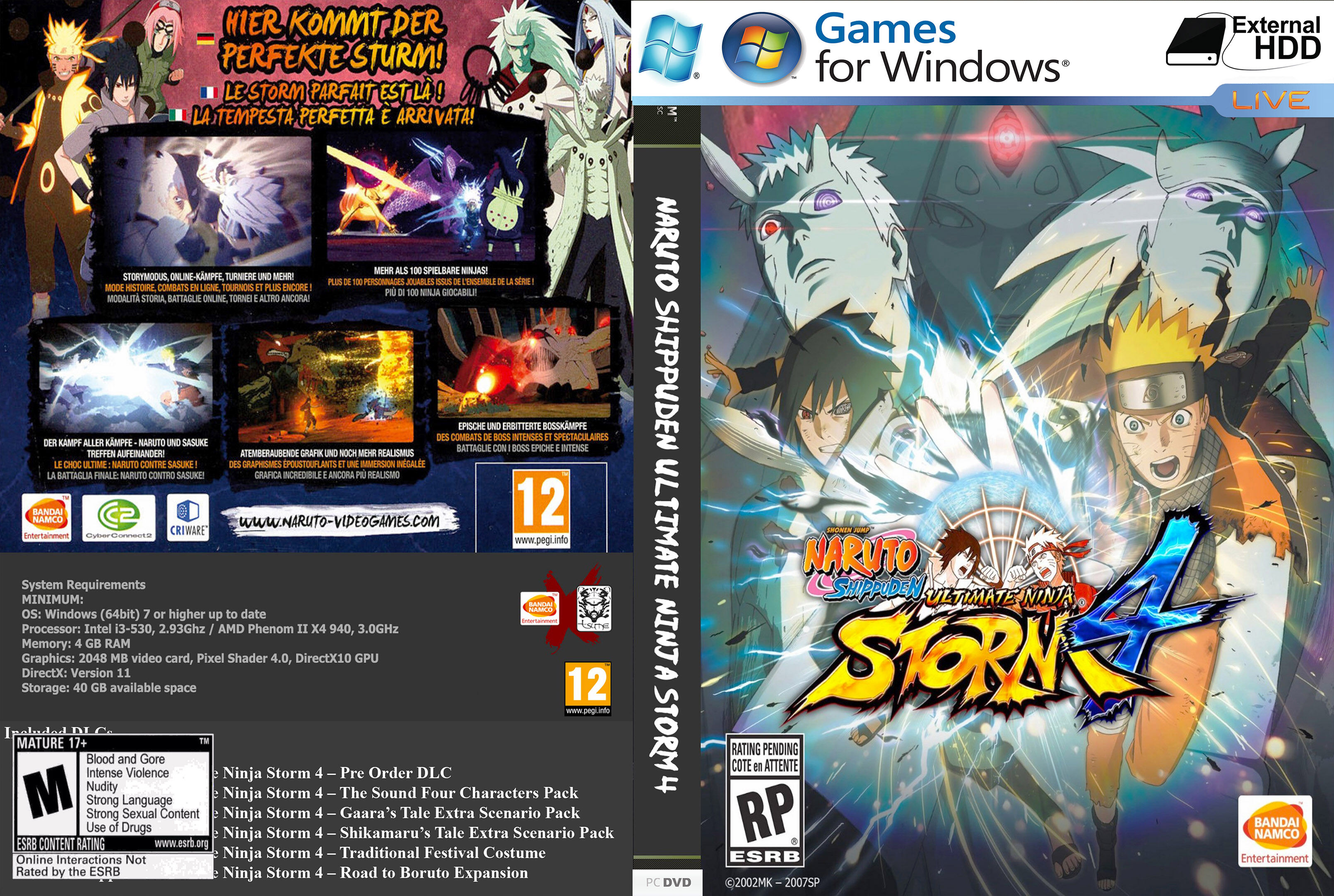 naruto shippuden ultimate ninja storm 3 pc install cod