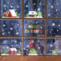‘；【- Stickers Santa Claus Deer Wall Window No Trace Stickers Christmas Decorations For Home Ornaments Xmas Gifts Happy  New Year