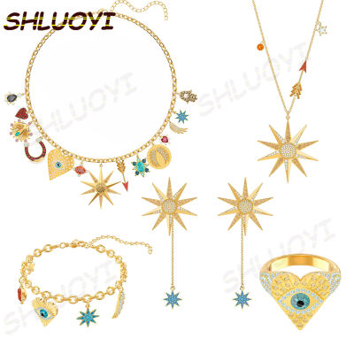 High quality SWA blue eye womens Pendant Necklace charming fashion jewelry