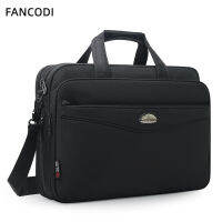 FANCODI Waterproof Tough Oxford 16 Inch Laptop Case Briefcase Large Capacity Men S Office Shoulder Bag Expansion Travel Laptop Bag With Tie Rod Strap Horizontal Male S Handbags For Business Trip Gift For Husband 6402กระเป๋า