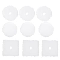 9PCS Irregular Coaster Resin ,Resin Epoxy Silicone Coaster for Making Coasters,Faux Slices Cup Mat