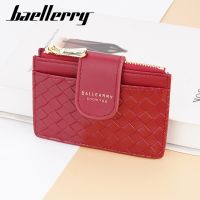 [COD] Baellerrys new ladies card bag style zipper buckle coin purse simple and light for women