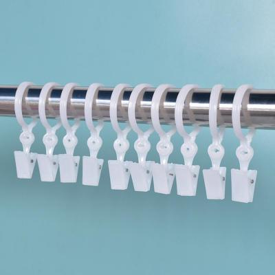 10Pcs Curtain Buckle Easy to Install Convenient Fixed Shower Curtain Buckle Drape Holder Curtain Clip Bathroom Supply