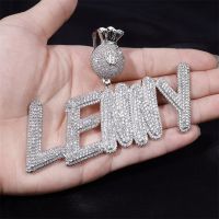 ⊙☼  Custom Name Necklace Pendant with Money Bail Iced Out Hip Hop Charms Jewelry for