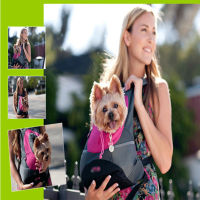 Small Dog Bag Carrier Backpack Puppy Kitten Chest Double Shoulders Bag Nylon Breathable Mesh Front Outcrop Head Backpack
