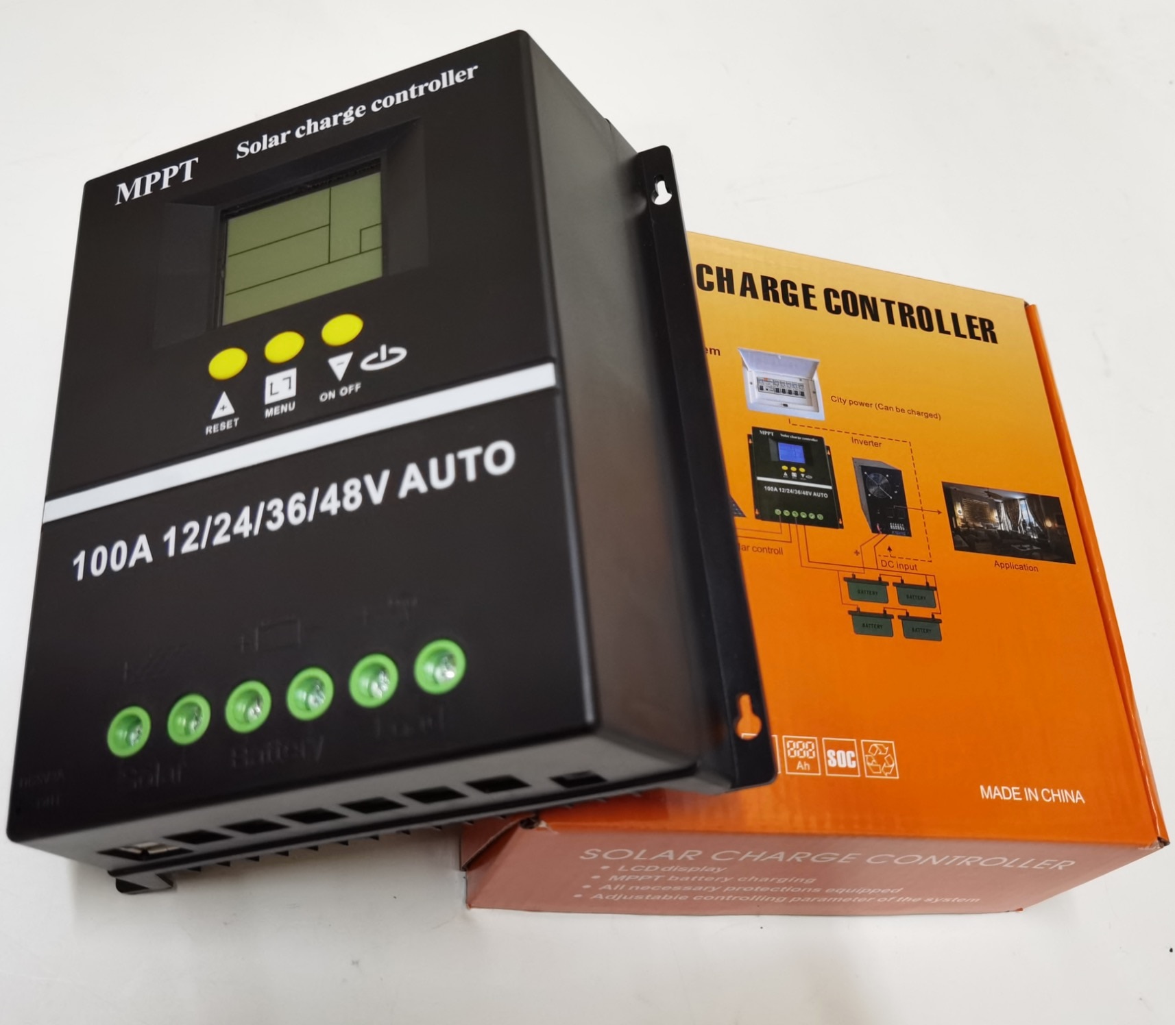 60A MPPT Solar Charge Controller DC12V/24V/36V/48 Auto Battery Charger Regulator 