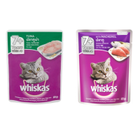 Whiskas Pouch Cat Food for Senior 7+ จำนวน12x85g วิสกัส อาหารแมวสูงวัย