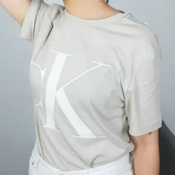 Calvin Klein Big CK Monogram Short Sleeve T-Shirt Beige Black