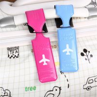 【DT】 hot  Creative Luggage Tag PU Leather Portable Label Baggage Silica Gel Suitcase ID Addres Holder Boarding Tags Travel Accessories