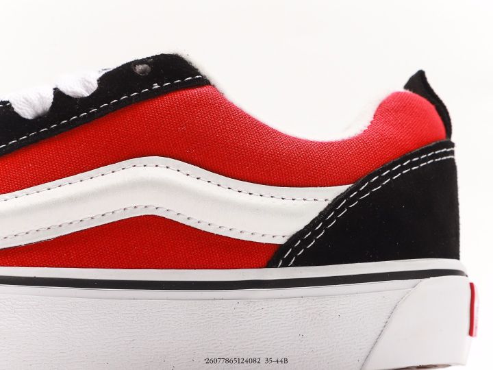 รองเท้าผ้าใบvans-knu-skool-สีดำแดง-ใส่สบาย-การันตรีคุณภาพ