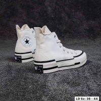 รีวิว converse Chuck 70 Plusออกมาใหม่พร้อมกันถึง 3 สี ขาว ดำ และเทา-อุปกรณ์ครบตามภาพ ตรงปก100% แถมฟรีดันทรงสปริง