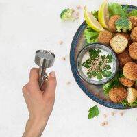 Falafel Scoop - Stainless Steel Professional Falafel Maker Scoop Food Safe and Non-Sticky Falafel Baller Tool