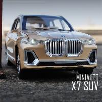 1:24 BMW X7 SUV Alloy Car Model Diecasts Toy Vehicles Metal Toy Car Model Simulation Collection Sound Light Childrens Toy A34