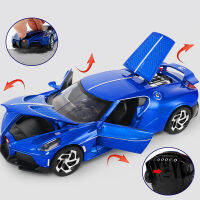 1:24 D Iecast ล้อแม็กรุ่นรถยนต์ขนาดเล็ก Bugatti La V Oiture Noire จำลองโลหะ Supercar ยานพาหนะคอลเลกชันเด็กของเล่นเด็กของขวัญ