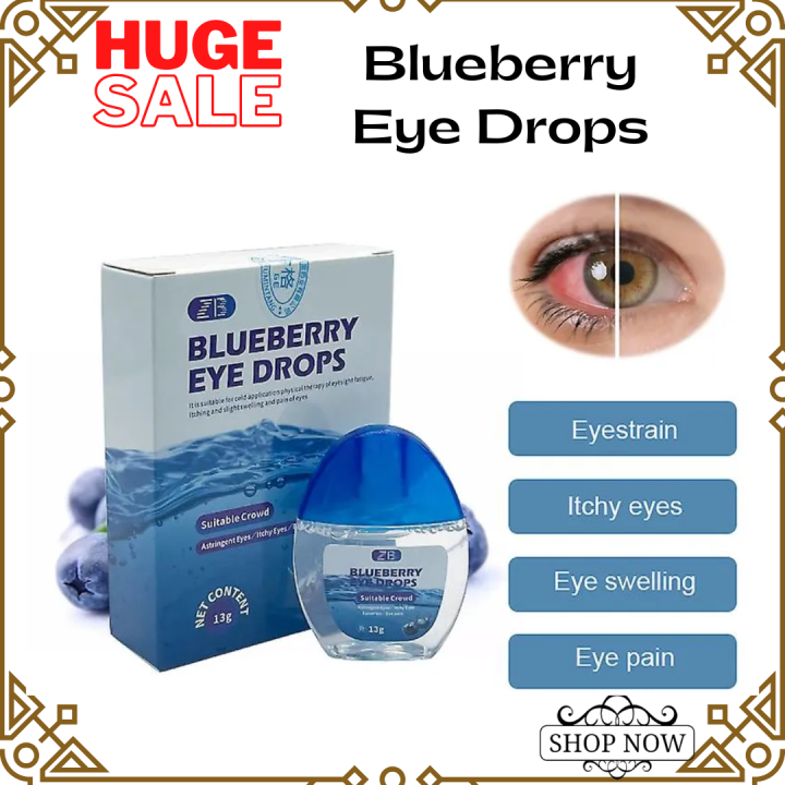 Original Blueberries Eye Drops for Clear Vision Dry Eyes Congestion Eye