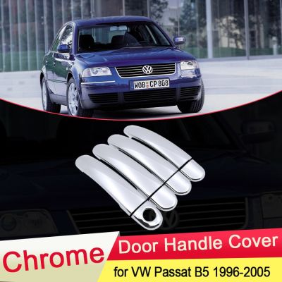 สำหรับโฟล์คสวาเกนพาสสาท B5 MK5 B5.5 1996 ~ 2005ที่จับประตูชุบโครเมียมฝาครอบภายนอกอุปกรณ์ตกแต่งรถยนต์1997 1998 1999 2000