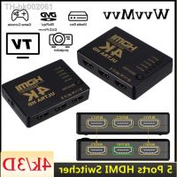 ◘✟ WVVMVV HDMI-compatible Switcher 5 Port HD 4K 1080P Switch Selector Splitter With Hub IR Remote Controller For HDTV DVD TV BOX Z2