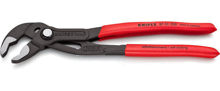 knipex-87-01-250-sb-water-pump-pliers-cobra-9-84-in-blister-packaging