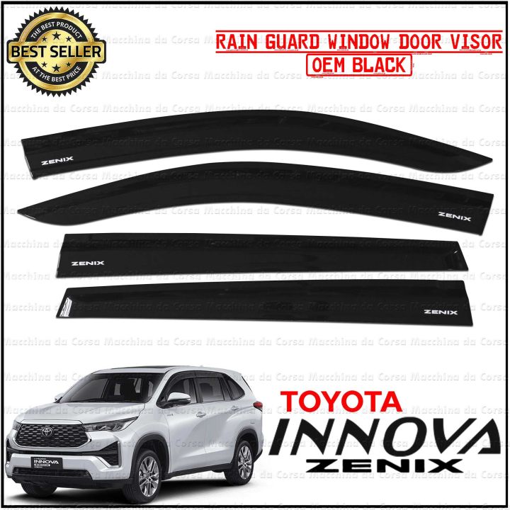 Toyota Innova Zenix 2023 OEM Type Rain Guard Window Visor (Black ...