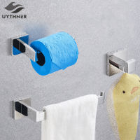 Bathroom Hardware Set Chrome Robe Hook Towel Rail Bar Rack Bar Shelf Tissue Paper Holder Toothbrush Holder Bathroom Accessories