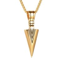 JDY6H Exquisite Fashion Stainless Steel Spearhead Necklace Personality Tribal Warrior Arrow Necklace Jewelry Accessories Birthday G