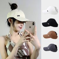 หมวกเบสบอลผู้หญิงสามารถผูกผมหางม้าครีมกันแดด Sunvisor Koren หมวกแฟชั่น