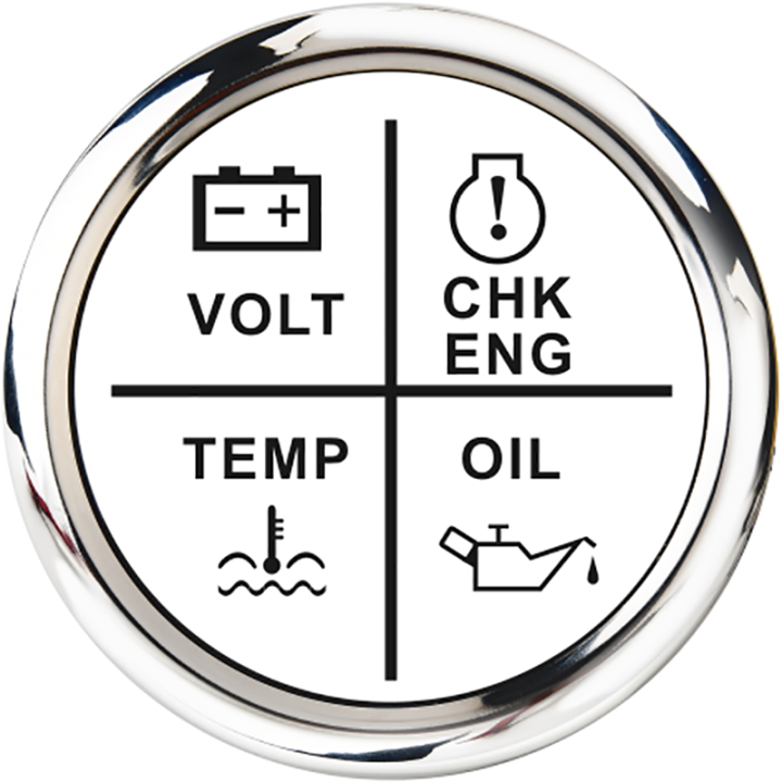 มาตรวัดสัญญาณเตือนไฟ-led-4ดวง12v-24v-52มม-มาตรวัดแรงดัน-กดน้ำมัน-อุณหภูมิน้ำ-เช็คเครื่องเตือนเครื่องยนต์มาตรวัดความพอดีเรือรถยนต์ที่มีแสงไฟ