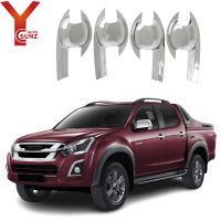 โครเมี่ยมเอบีเอสมือจับประตูสำหรับ Isuzu D-Max Dmax 2012 2013 2014 2015 2016 2017 2018 2019ฝาครอบชามจับสติกเกอร์อุปกรณ์เสริมป้องกันรถ