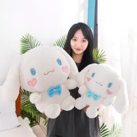 Anime Sanrio Kawaii Cinnamoroll ตุ๊กตาขยับแขนขาได้หมอนของเล่นผ้ากำมะหยี่ยัดไส้สัตว์ตุ๊กตานุ่ม Comfort ของเล่นเด็กของขวัญคริสต์มาส